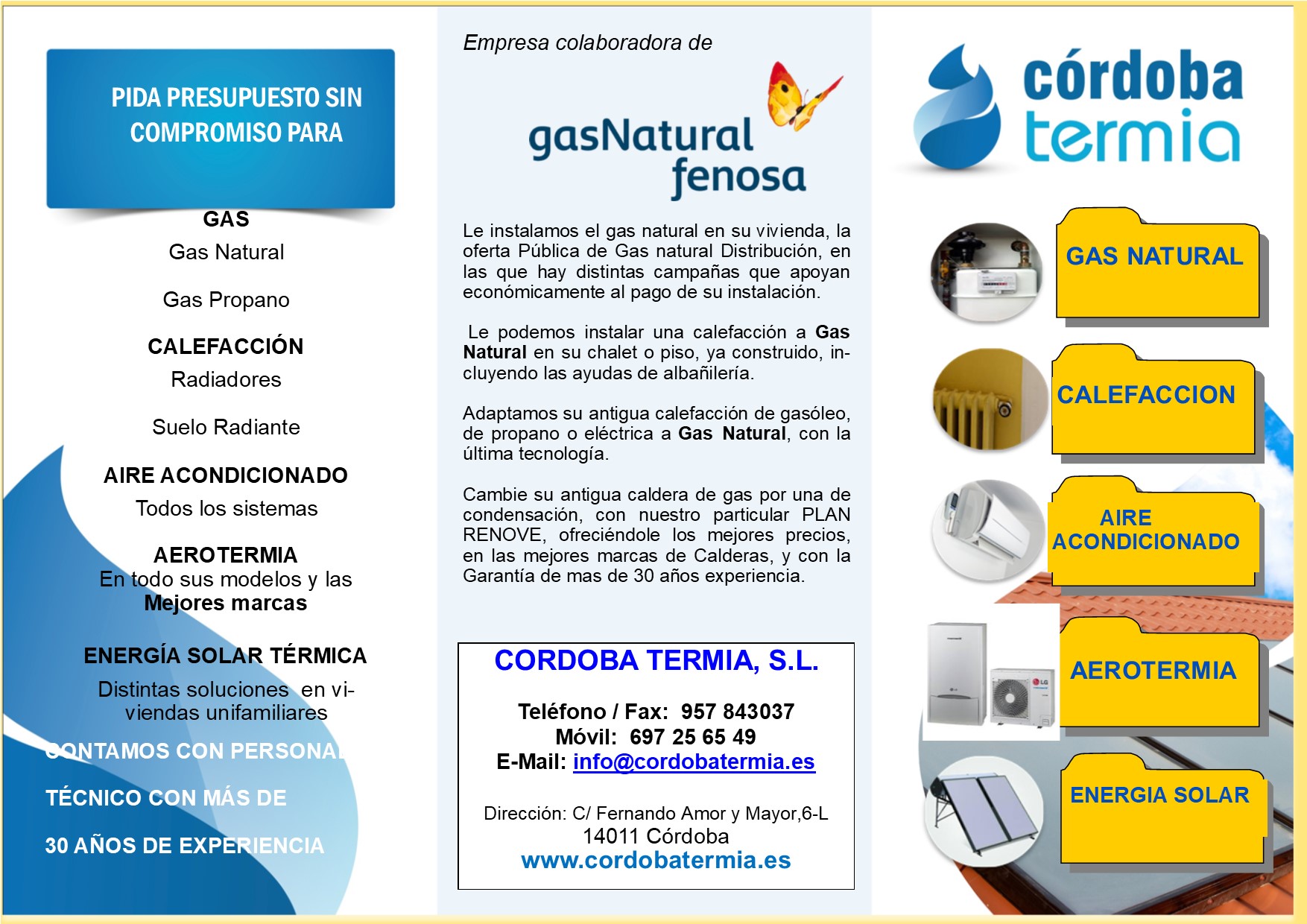 Cordoba Termia - ofertas 1Semestre 2020